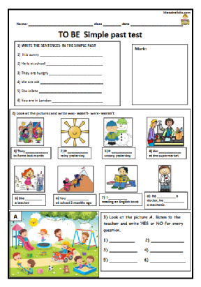 TO BE  Simple past text.pdf