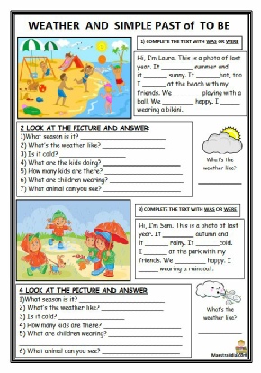 simple past to be- describing picture- weather 20-4-2019.pdf